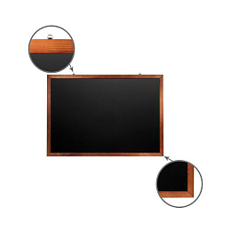 Доска для мела магнитная 100×150 см, черная, деревянная окрашенная рамка, Россия, BRAUBERG, 236895