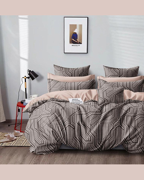 КПБ 2 сп сатин цветной 120 г/м2 (2 нав. 70х70) (ЧЗ)