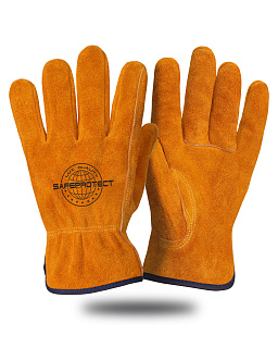 Перчатки цельноспилковые утепленные УРАЛ желтые (меховые) р.10,5 (х6х120)