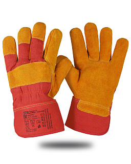 Перчатки утеплен спилковые комбинированные РЛ мех искусств. белый