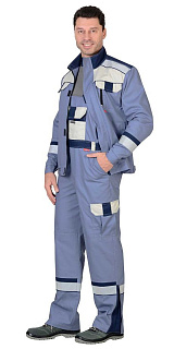 Костюм "Бостон": куртка кор., п/комб., сиреневый с молочным и синим и СОП 